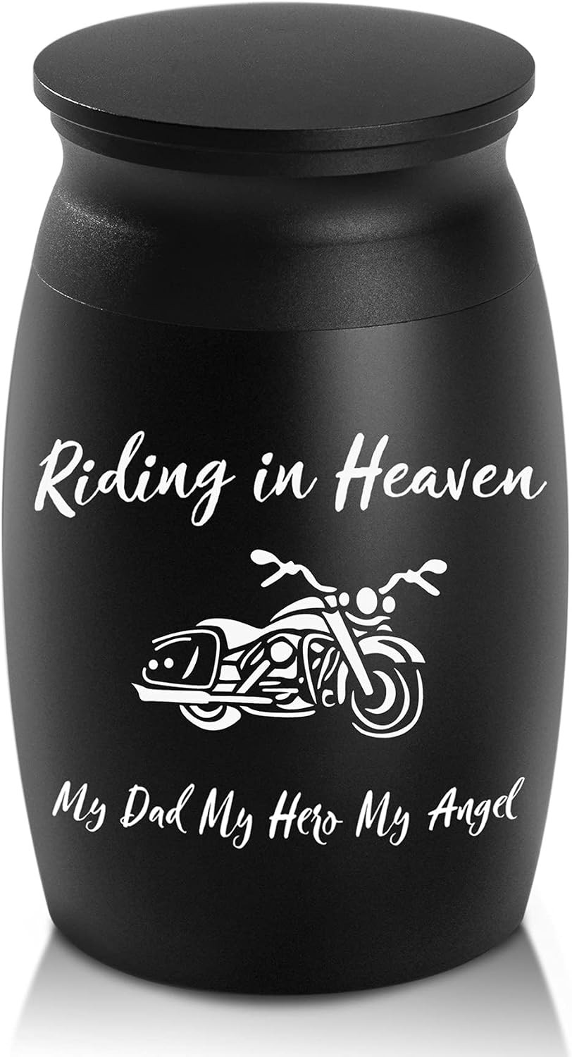 Urns for Dad Ashes, 2.8“ High Small Personal Funeral Cremation Urns, Beautiful P