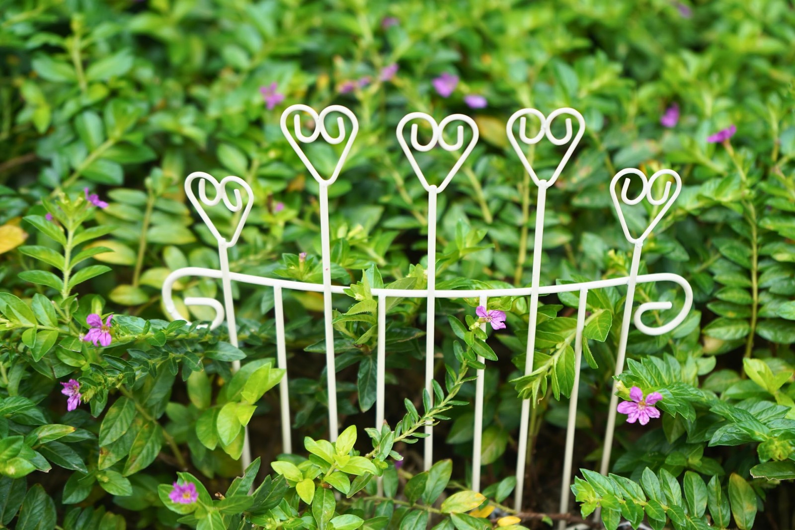 4PCS Mini Garden Stakes for Fairy Garden, Vintage Metal Arch Picks for Plante…