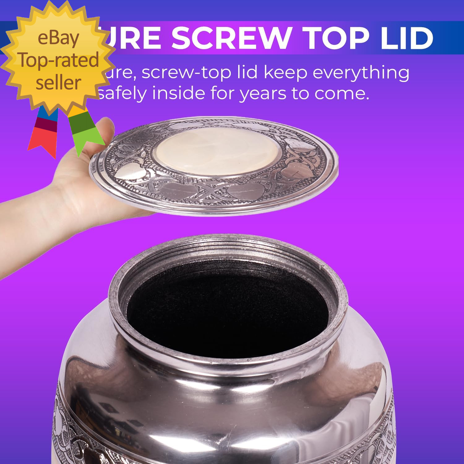 Urns Heart Cremation Urn Funeral Urn for Human Ashes Burial Urn with Detailed