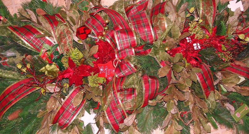 36″ x 24″ Christmas Valentines Day Holiday Silk Flowers Ribbons Grave Blankets