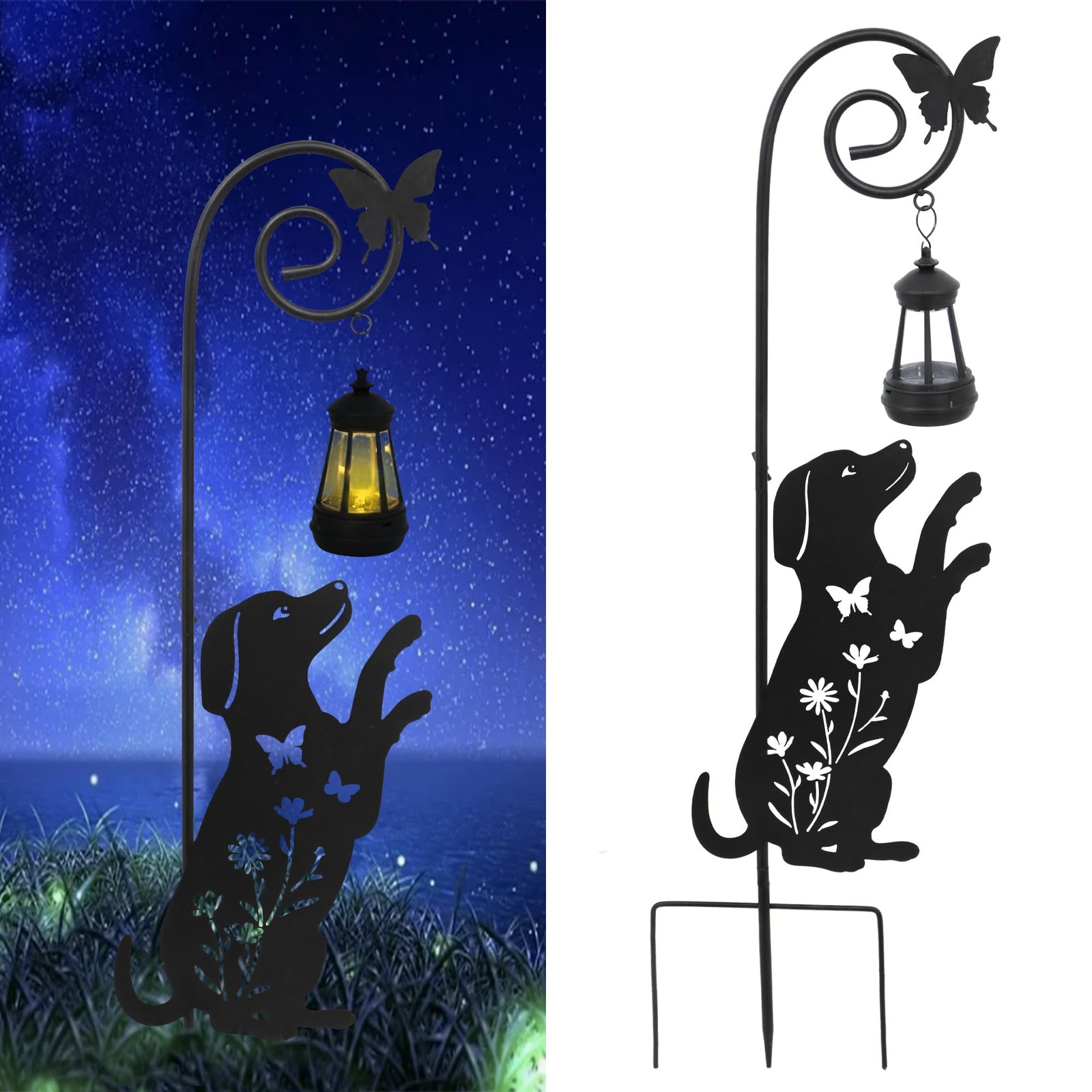Guangxie Solar Dog Lantern Garden Stakes – Outdoor Decorative Solar Lights fo…