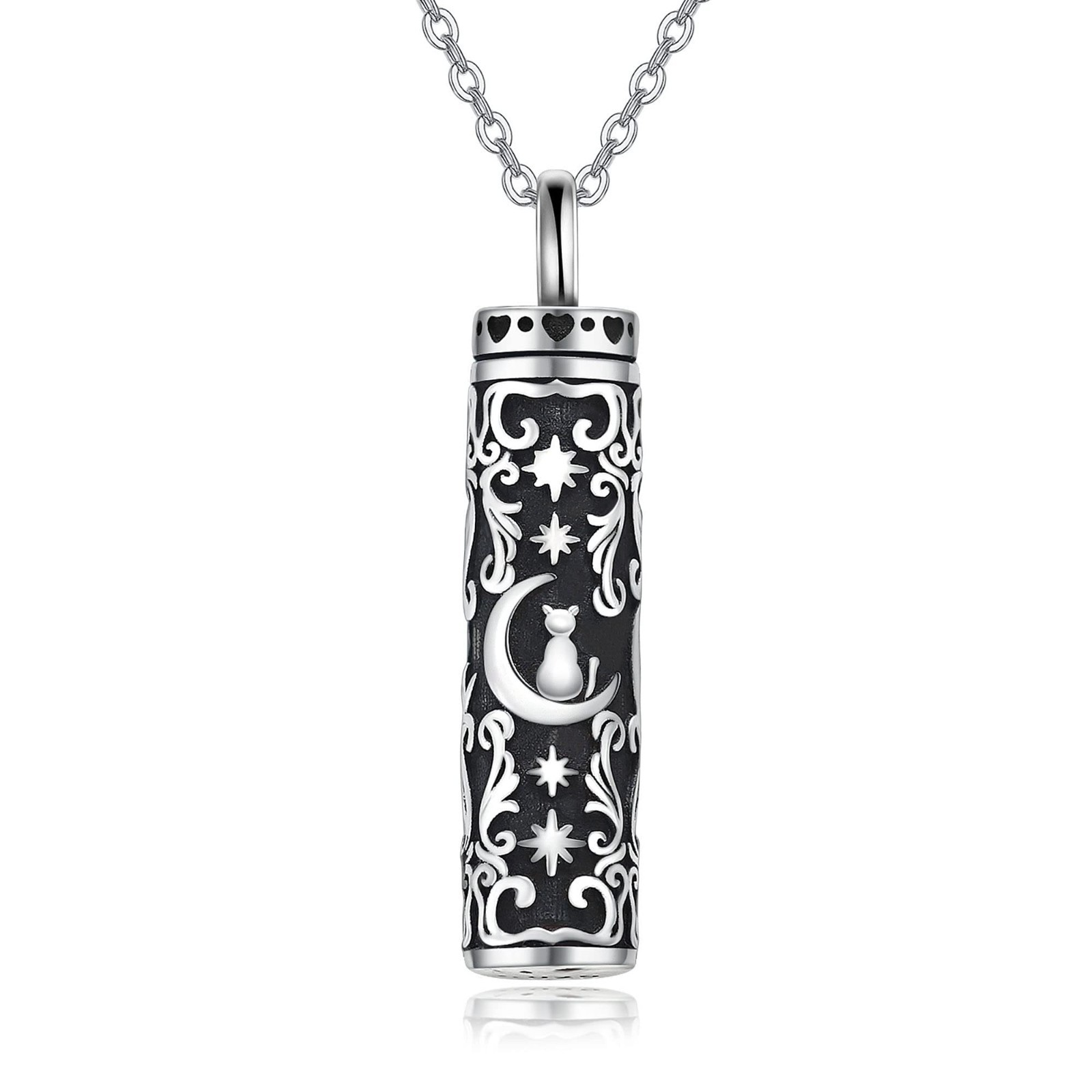 Pet Cremation Urn Necklace for Ashes – 925 Sterling Silver Keepsake Jewelry for