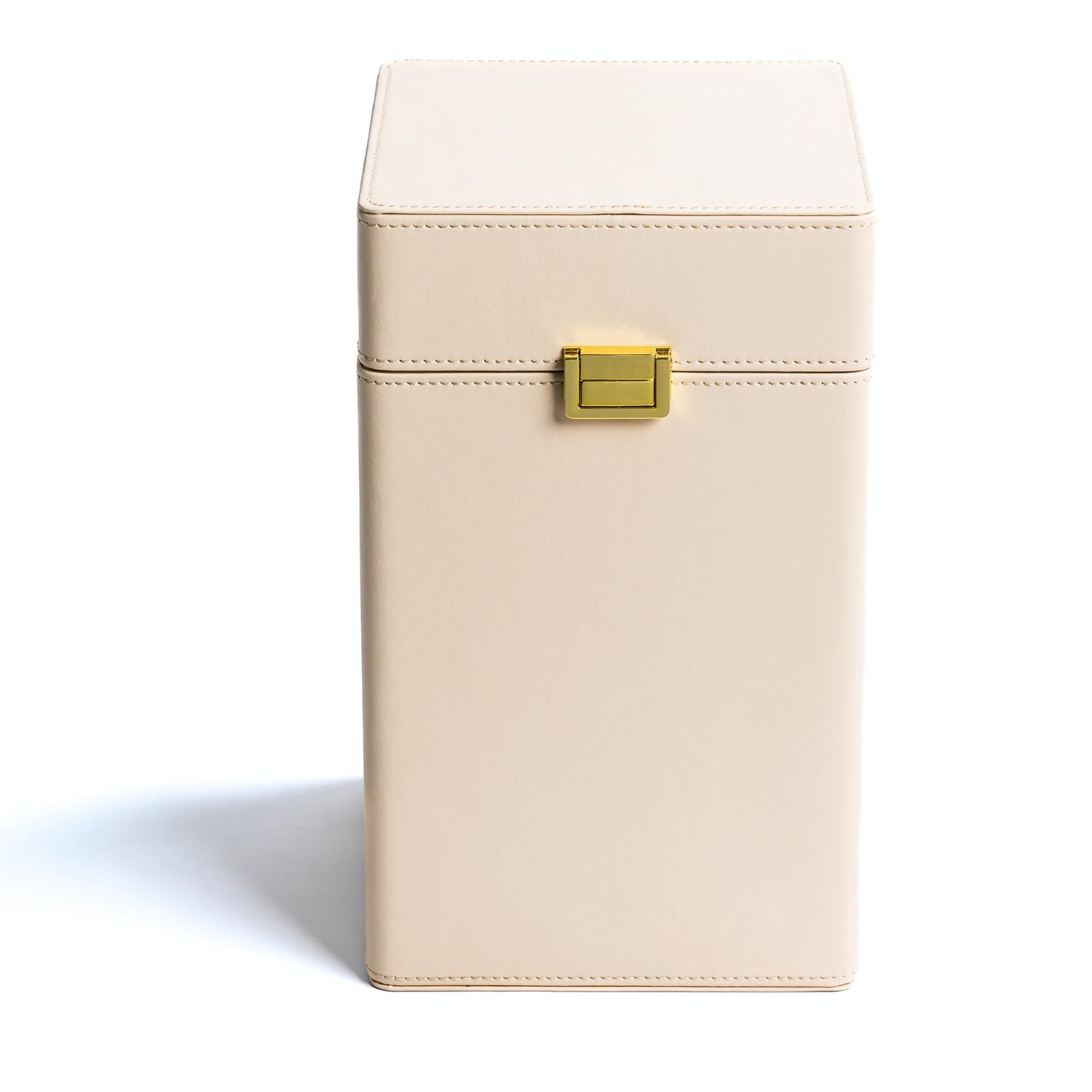 Elegant Discrete Memorial Keepsake Box | 200lb Cream Leather Urns for Human A…