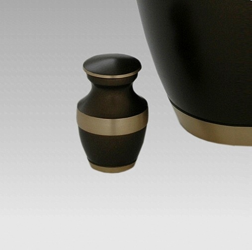 Golden Band Memorial Keepsake, Cremation Urn for Human Ashes, Free Shipping