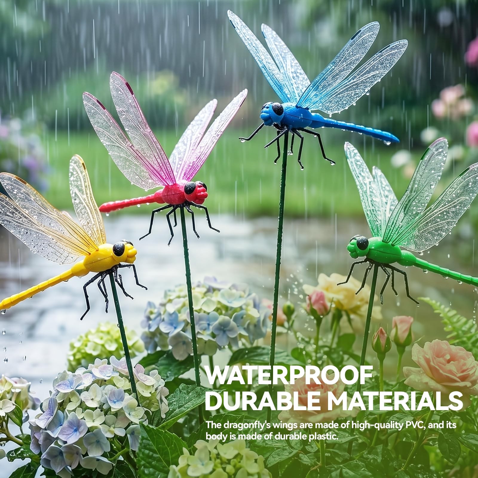 16 pcs Large Dragon Fly Clips for Bugs Repellent Dragonfly to Keep Away Garde…
