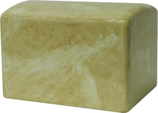 Large/Adult 270 Cubic Inches Beige Cultured Marble Cremation Urn for Ashes