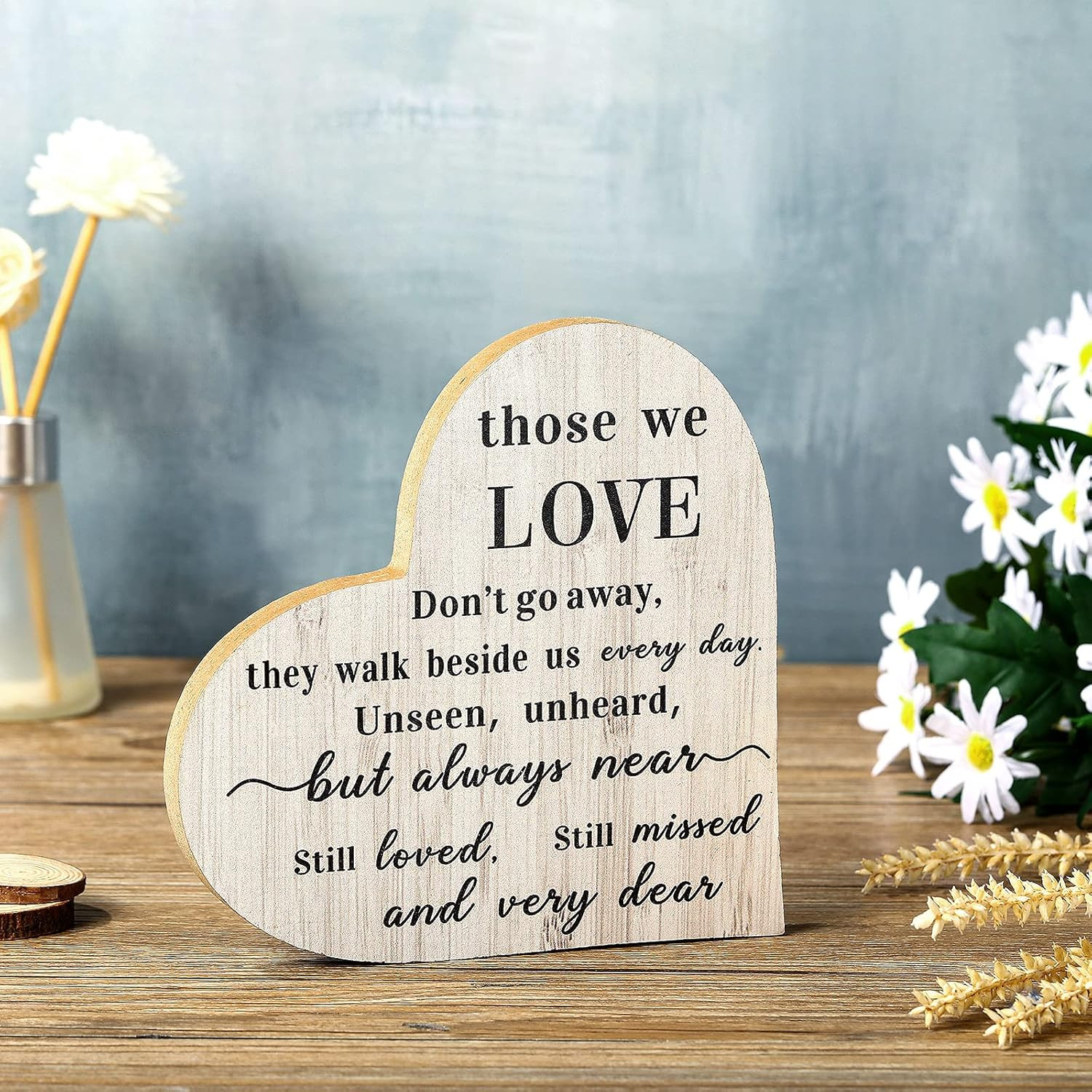 Sympathy Gift Memorial Wooden Heart for Loss of Loved One Bereavement Remembranc