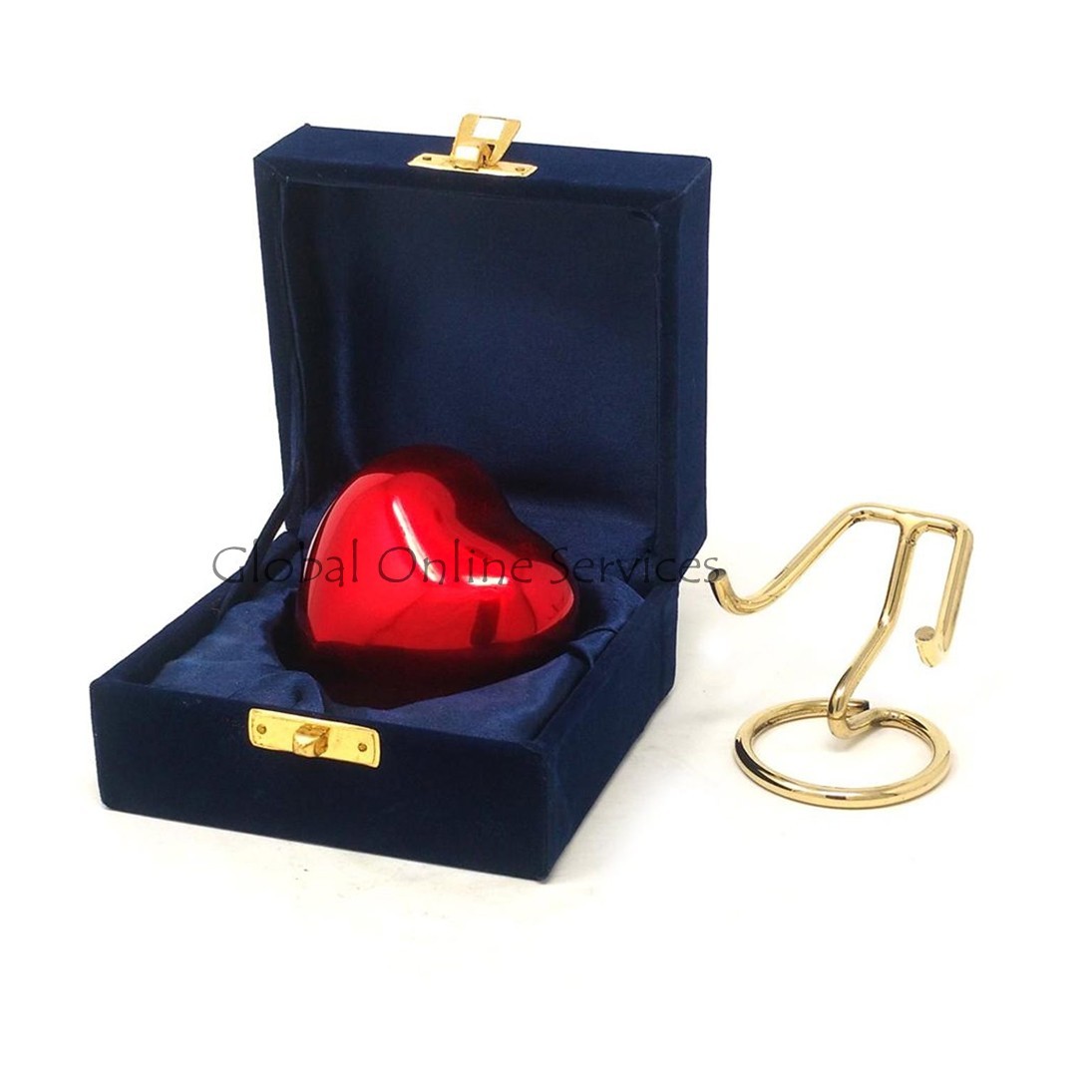 Classic Red Heart Keepsake Urn for Ashes, Memorial heart keepsake