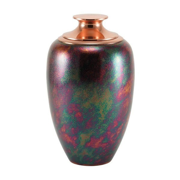 Large Luna Textured Raku Cremation Urn 200 CI