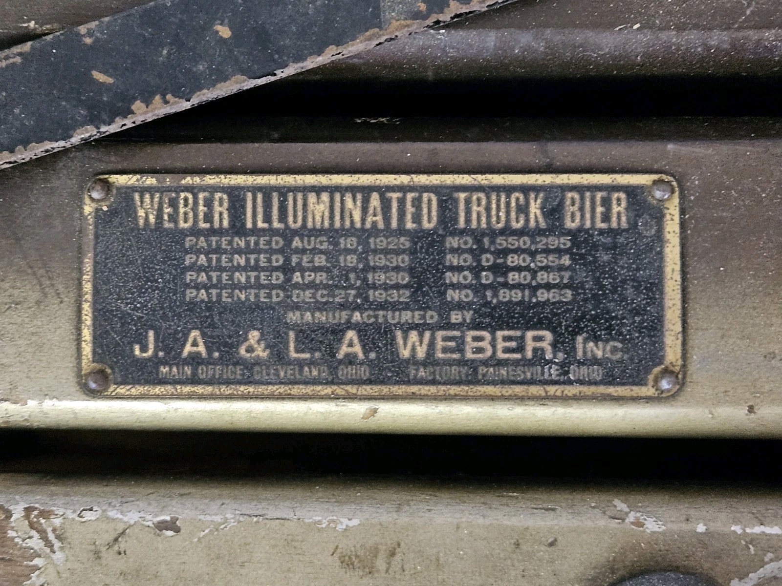 Antique 1931 Weber Funeral Home Mortuary Folding Truck Bier Casket Coffin Stand