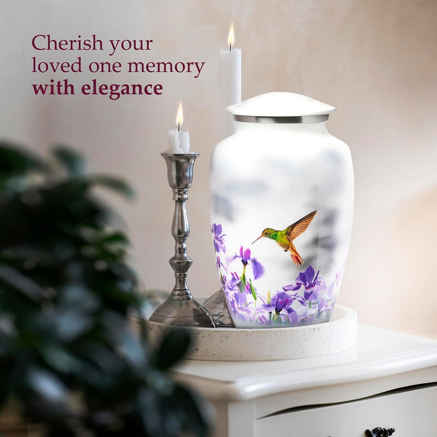 Cremation Urns for Human Ashes Adult Female, Decorative Burial Urn for Men & Wom