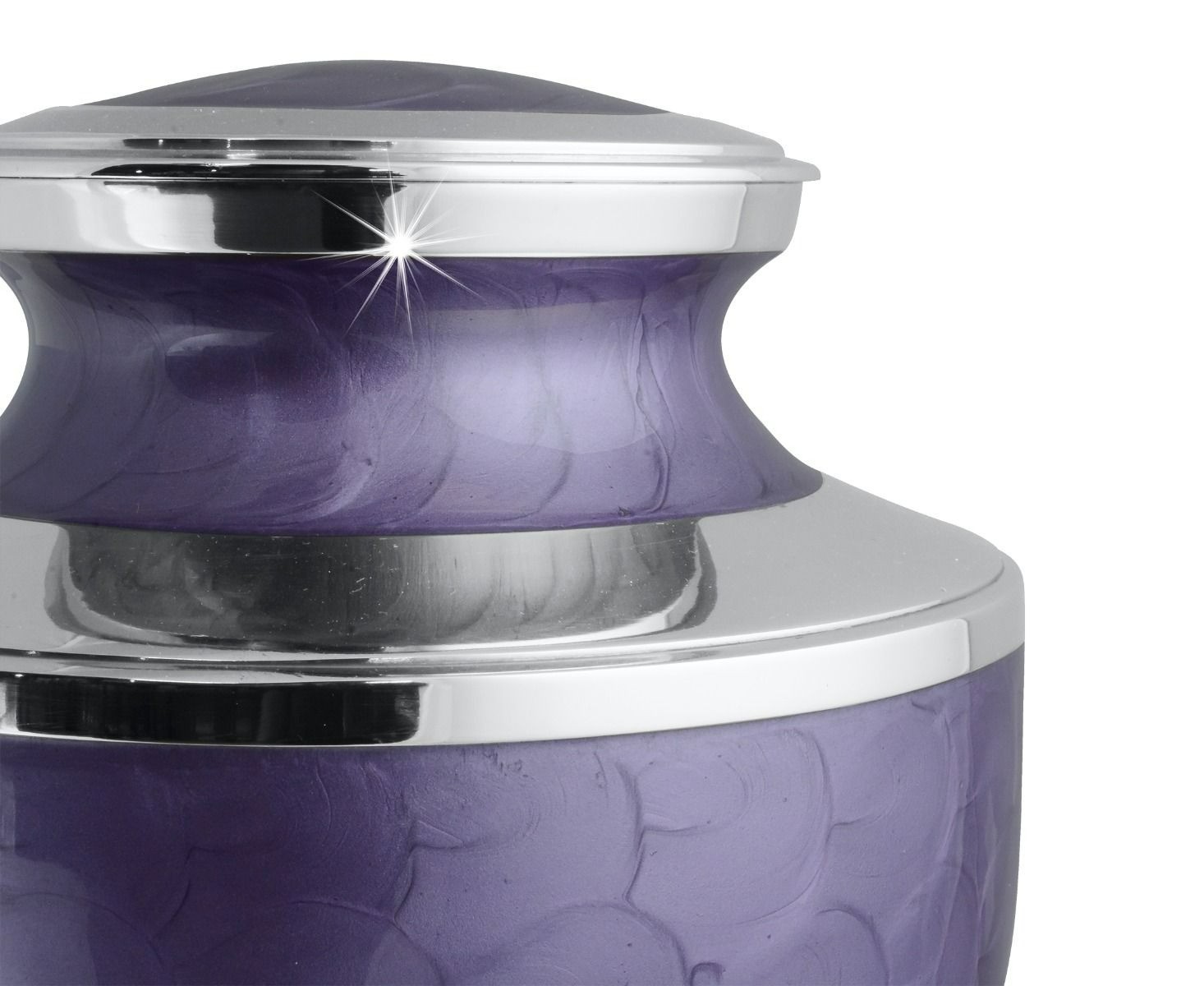 Large/Adult 220 Cubic Inch Purple Plain Brass Funeral Cremation Urn for Ashes