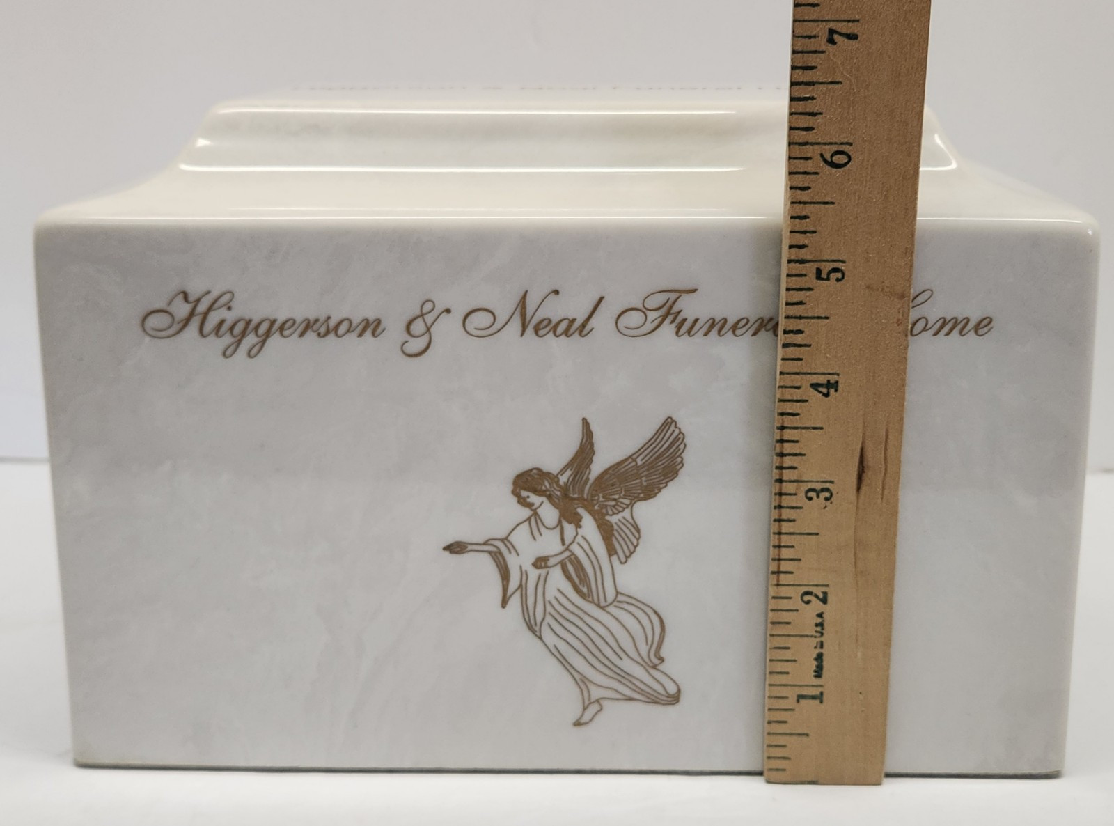 Vtg MacKenzie Marble Urn Casket Vault Salesman Sample Funeral Home Advertising