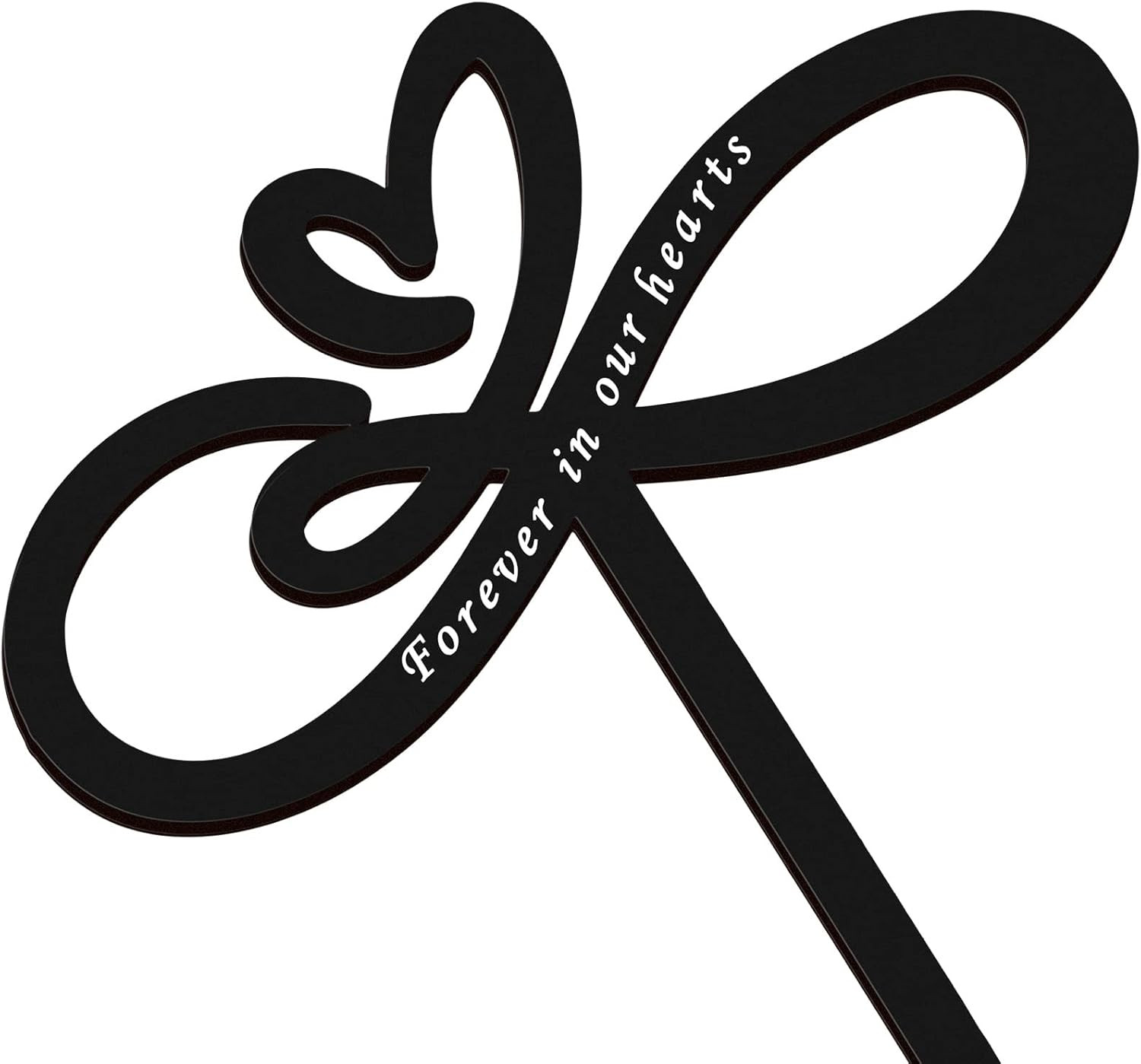 Heart Memorial Plaque Stake, Forever in Our Hearts Memorial Stakes, Cemetery Dec