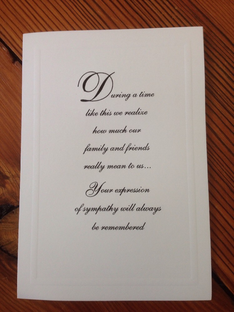 Box of 25 Sympathy Reply Blank Inside White Cards w/ Envelopes Family Friends