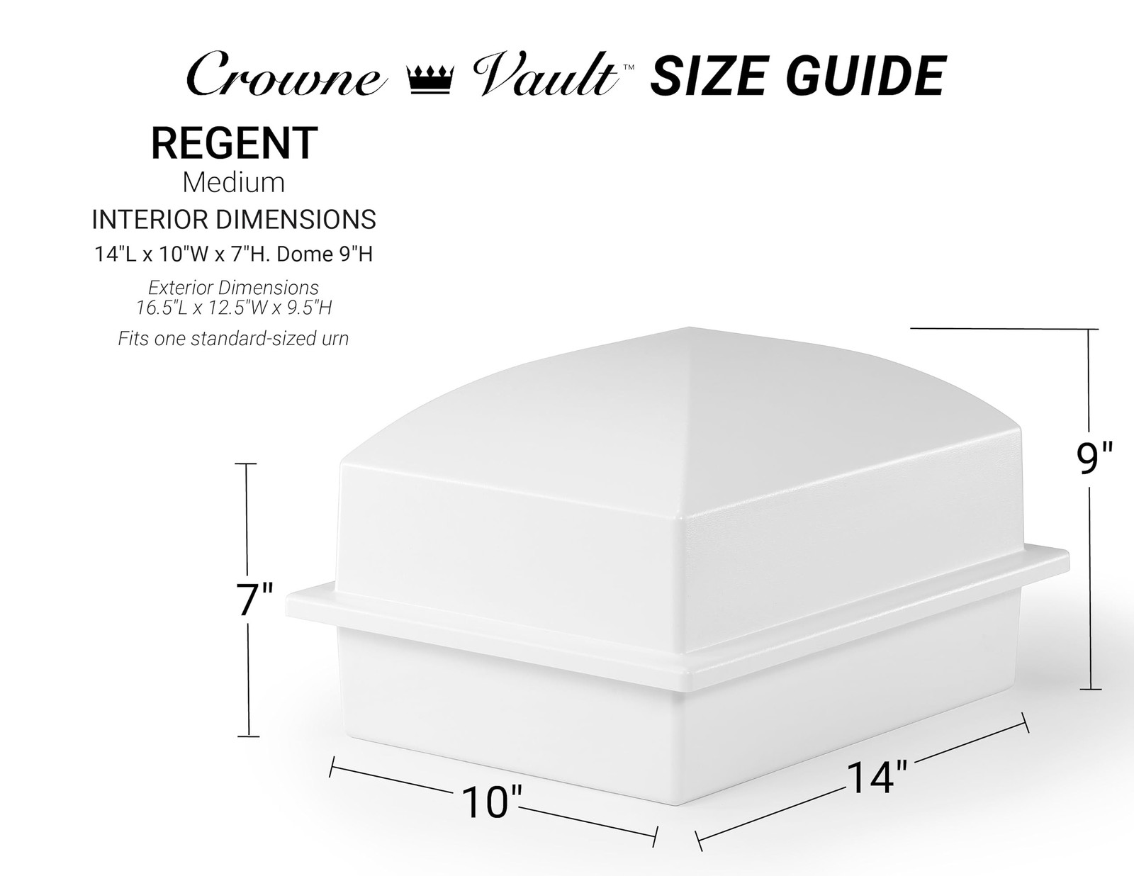 Burial Urn Vault | Outer Container to Hold Adult Urn for Cremation Ashes for …
