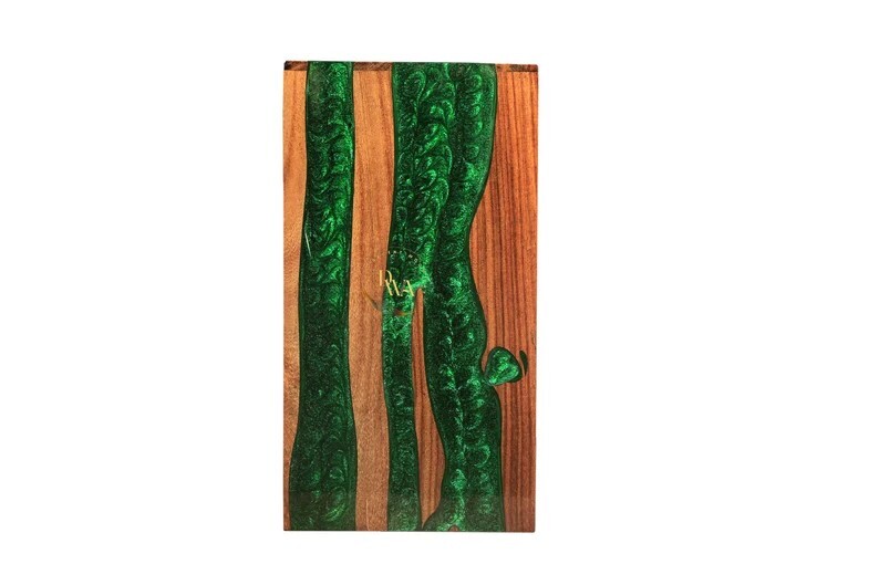 Rosewood Cremation Urn For Human Ashes, Green Resin Urn Box, Adults Urn, Pet Urn