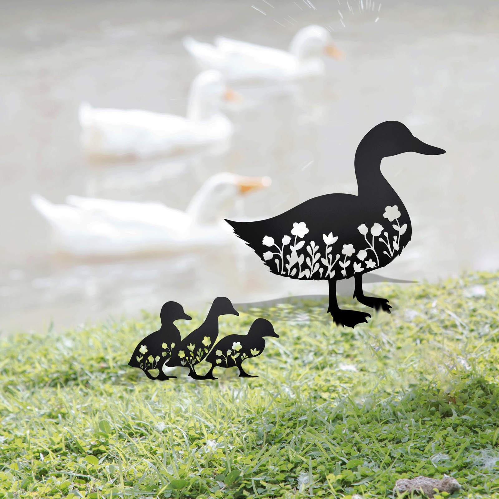 Duck Garden Statue Decor Mallard Duck Statue Decorative Garden Stakes for Yar…