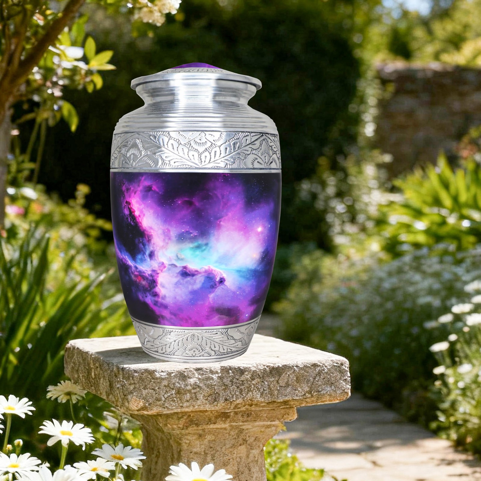 M MEILINXU Cremation Urns for Human Ashes Adult Female Large / Adult, Purple