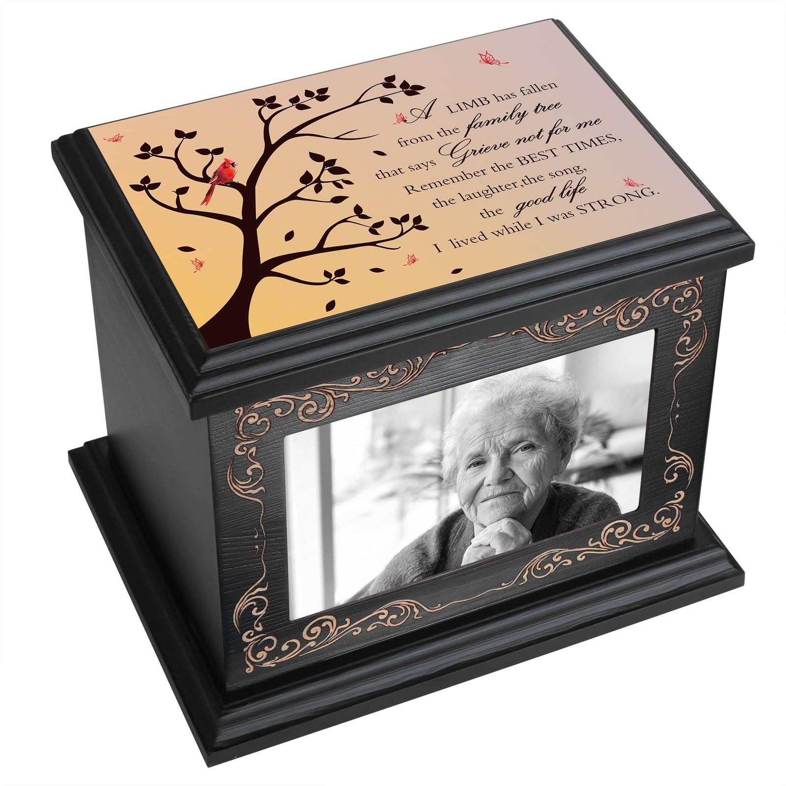 Cremation Urns for Human Ashes 200 Cubic Inches 9×6.9×7.5 – Wooden Photo Frame