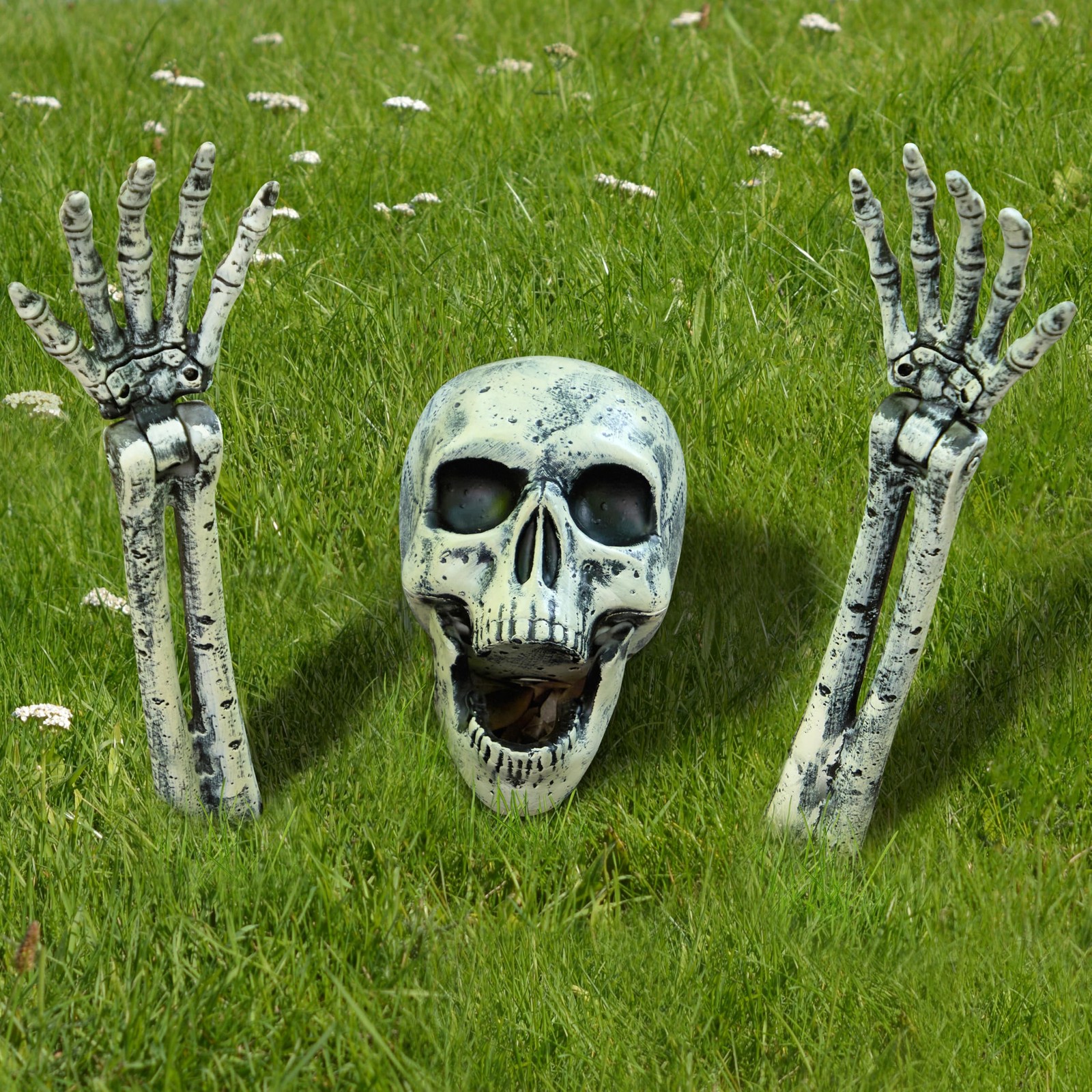 Halloween Skeleton Outdoor Decorations Realistic Skeleton Yard Stakes for Lawn