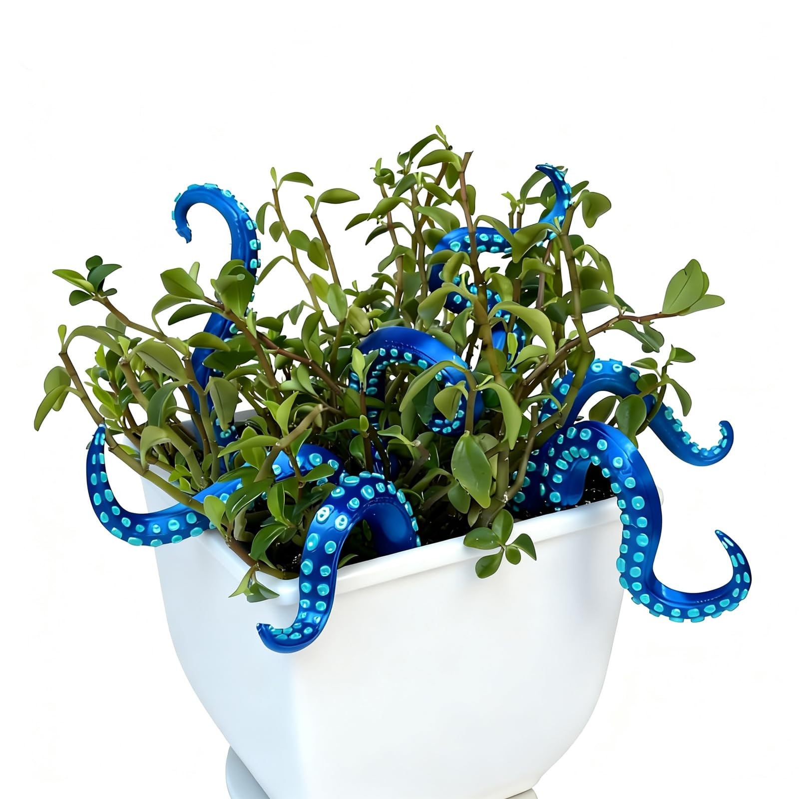 7Pcs Blue Octopus Tentacle Stakes Glowing in the Dark Garden Decor Halloween …