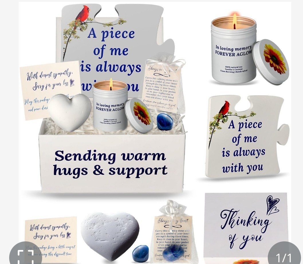 Sympathy Gift Box, Bereavement, Memorial, Loss of Loved one, candle
