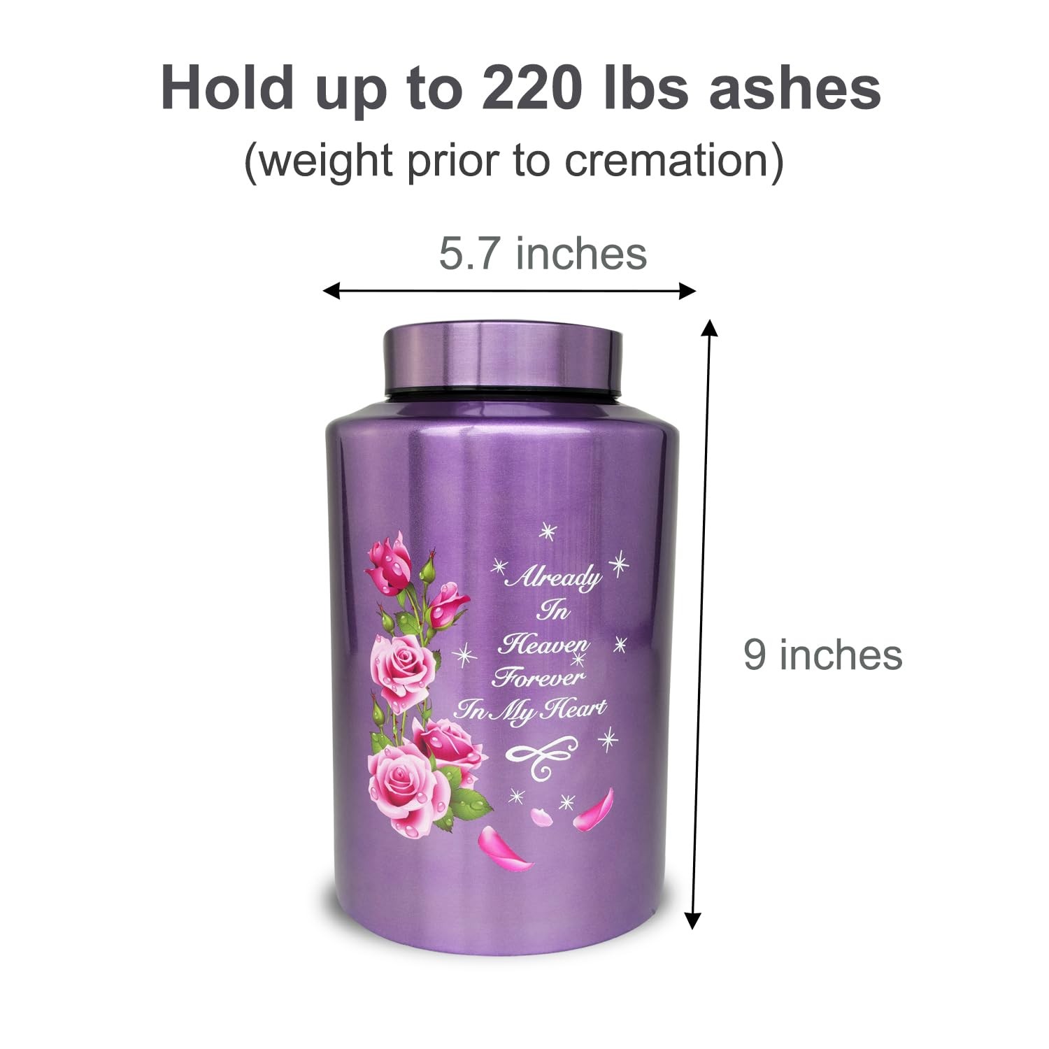 Up to 220 lbs Large Cremation Urns for Adult Human Ashes, Decorative Urn for Fem