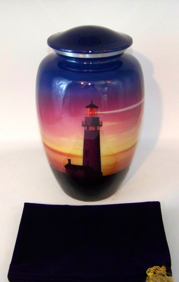 Trupoint Memorials Beacon of Hope Lighthouse Adult Large Urn for Human Ashes