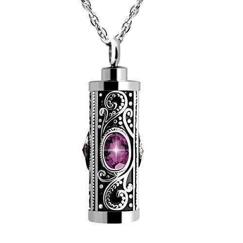 Collar de urna de cremación con colgante de medallón de joyería de memoria