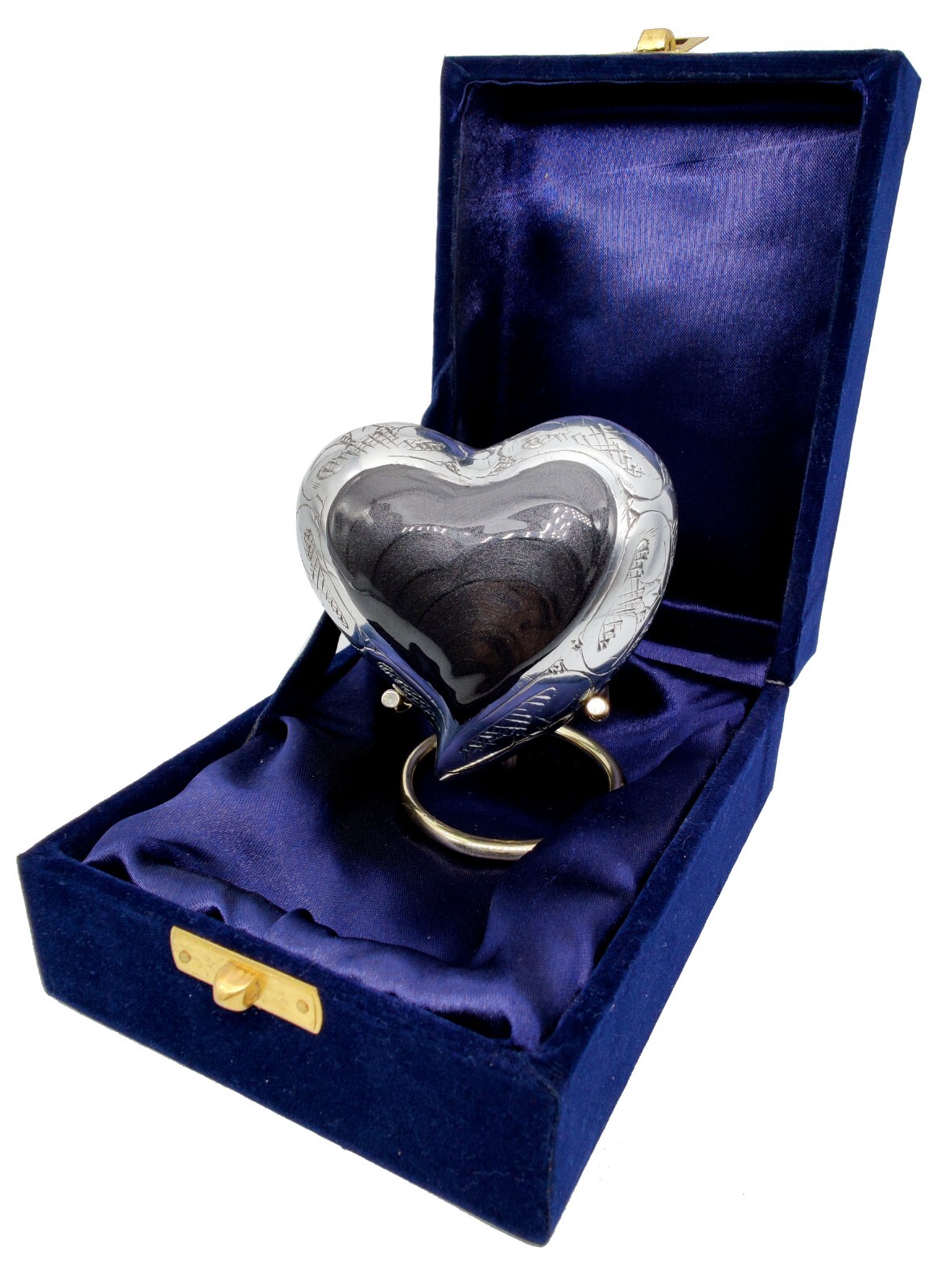 Gray Heart Keepsake Urn – Mini Ash Urn Small Handcrafted Cremation Urn for Ashes