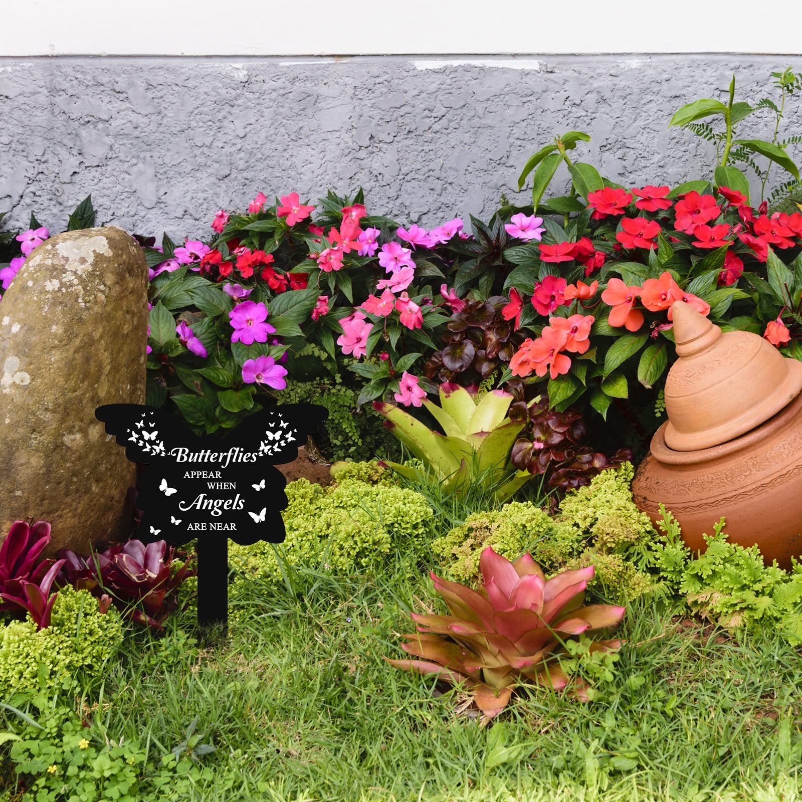 Butterfly Grave Decoration for Cemetery Father’s Day Memorial Gift Grave Marker.