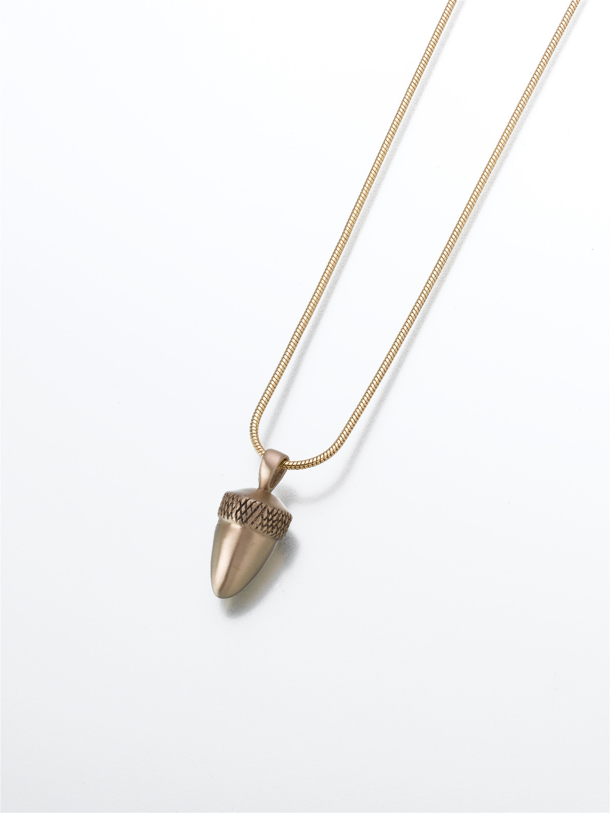 Gold Vermeil Acorn Memorial Jewelry Pendant Funeral Cremation Urn