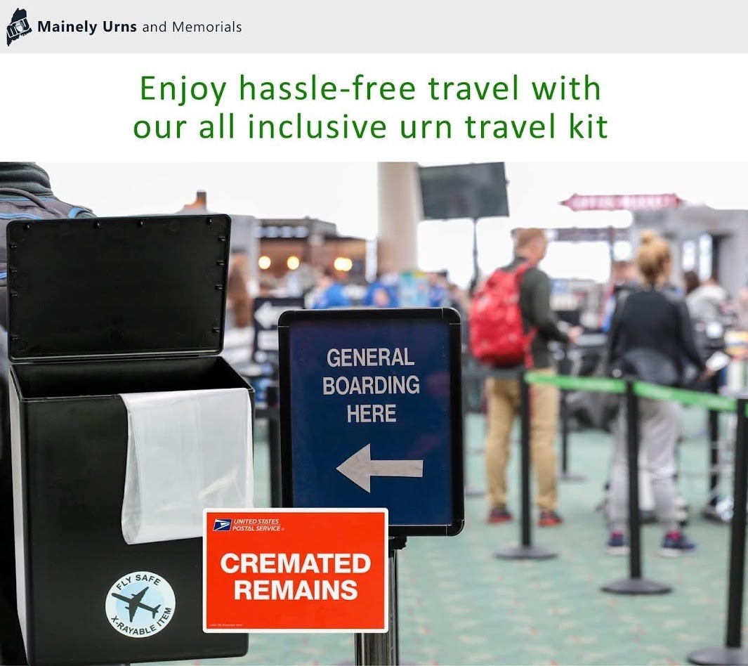 TSA Approved Travel Cremation Urn Kit Human Ashes 200 Cu In Airline Safe
