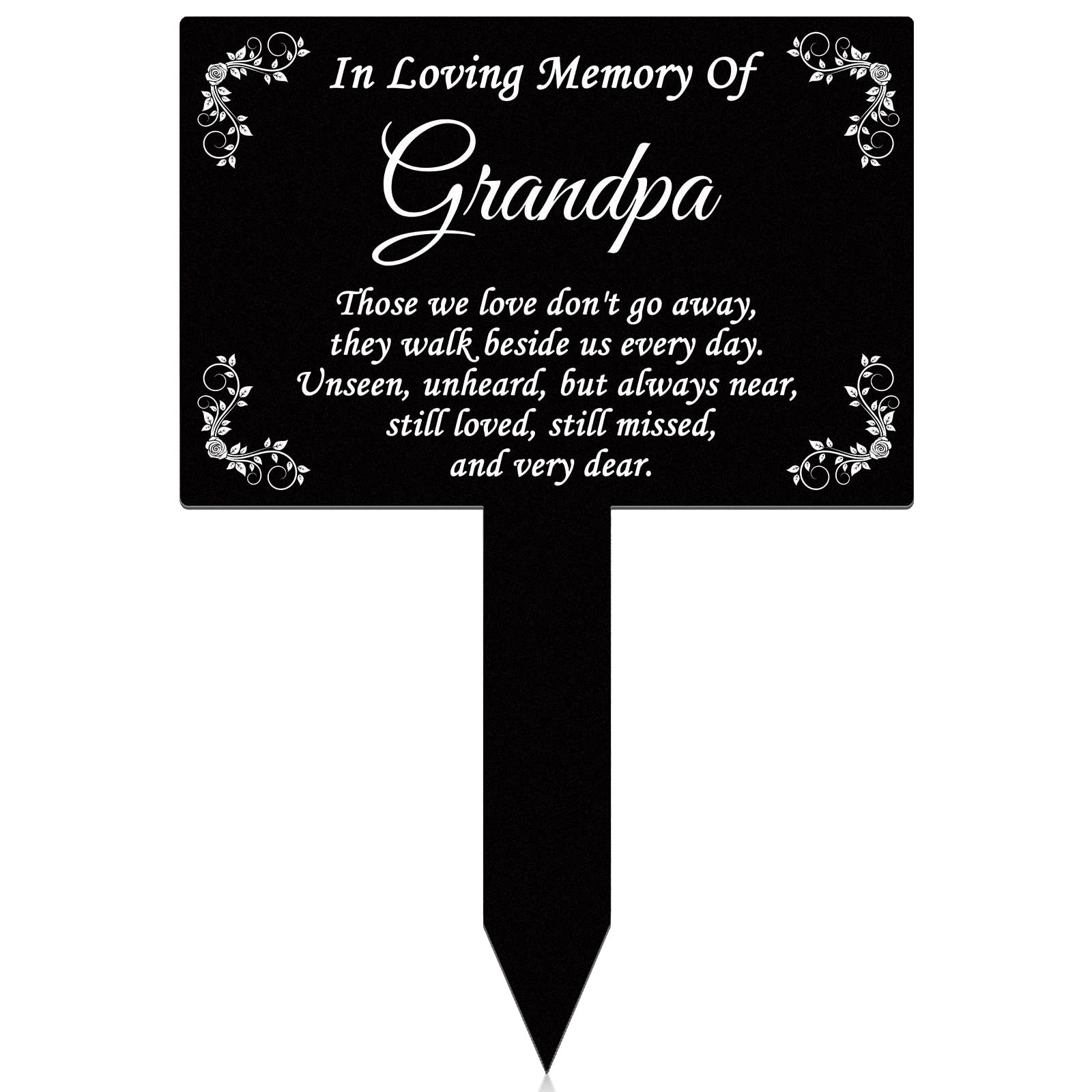 Cemetery Grave Decorations Acrylic Memorial Stakes & Waterproof Markers