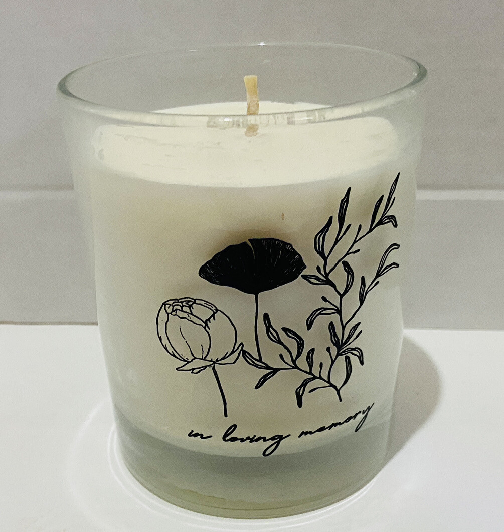Dove & Angel In Loving Memory Candle Nice Floral & Vanilla Scent-NEW!