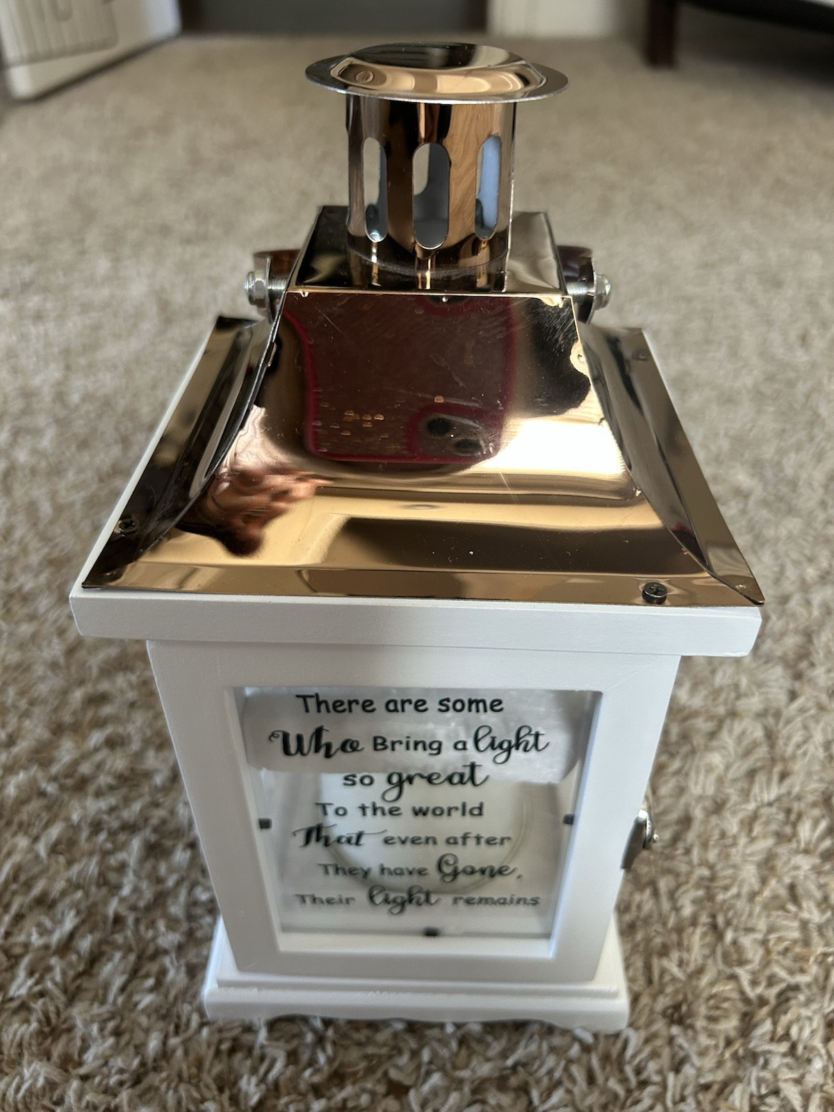 Memorial Lantern With LED Candle, Sympathy Gift Loss of Loved One, Bereavement