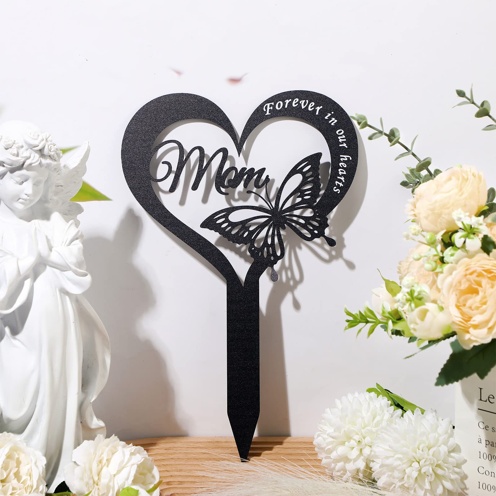 Cemetery Decorations Metal Grave Marker Butterfly Memorial Garden Stake