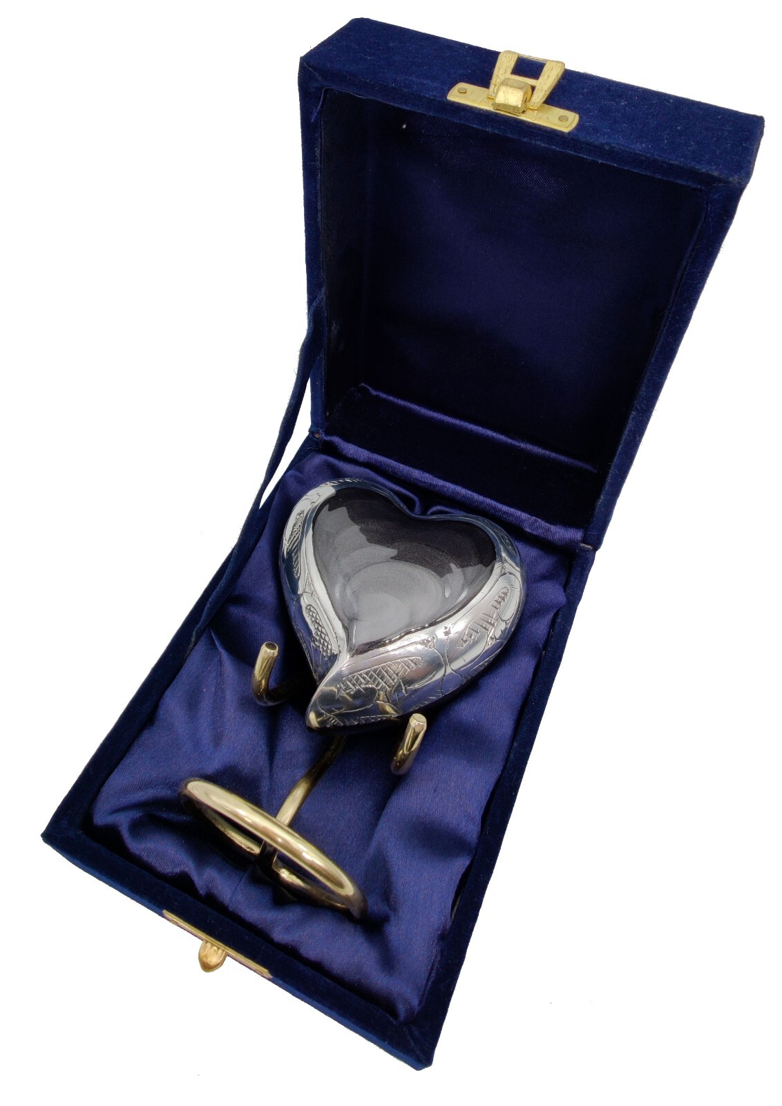 Gray Heart Keepsake Urn – Mini Ash Urn Small Handcrafted Cremation Urn for Ashes