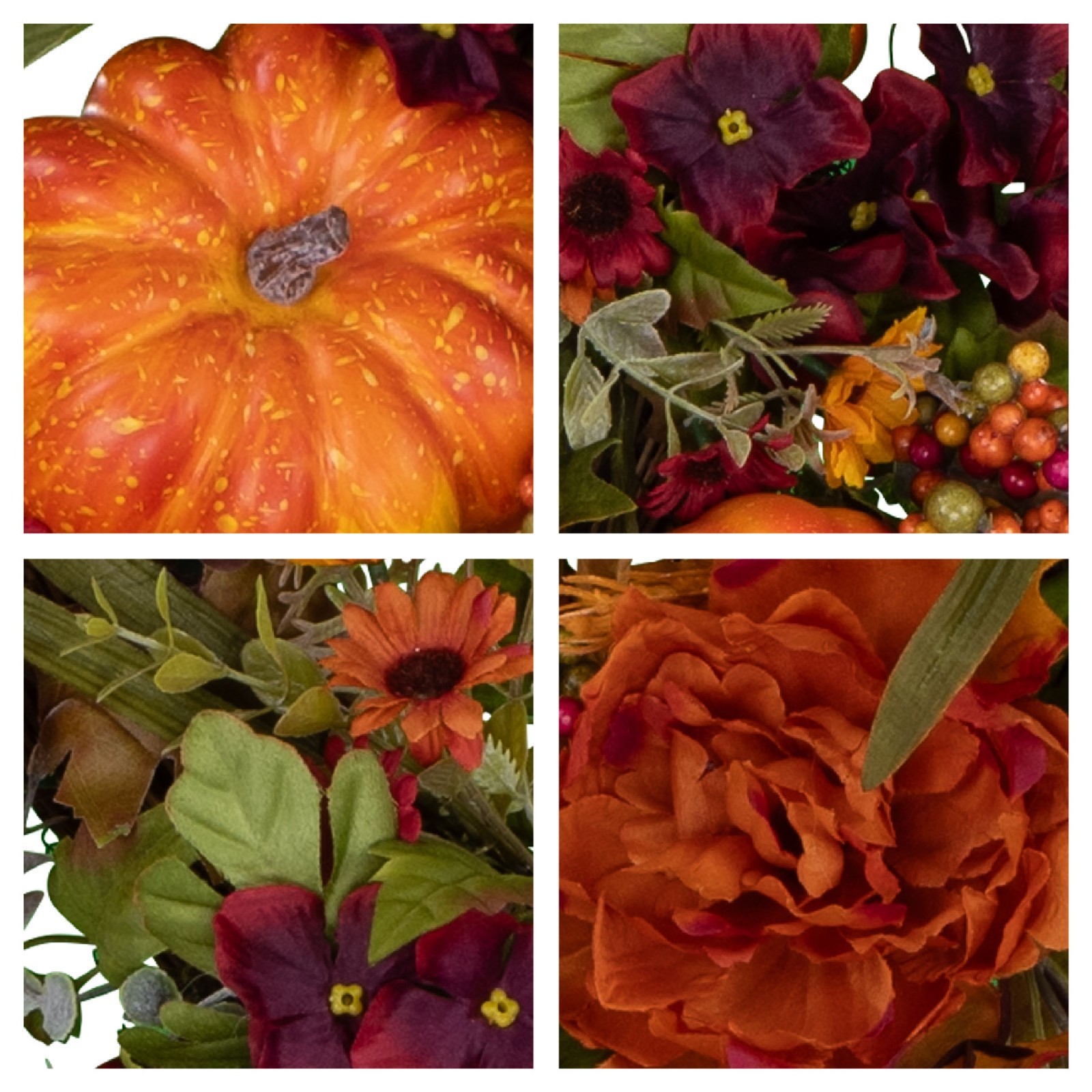 Grapevine Wreaths – Pumpkin Harvest Wreath with Door Hanger