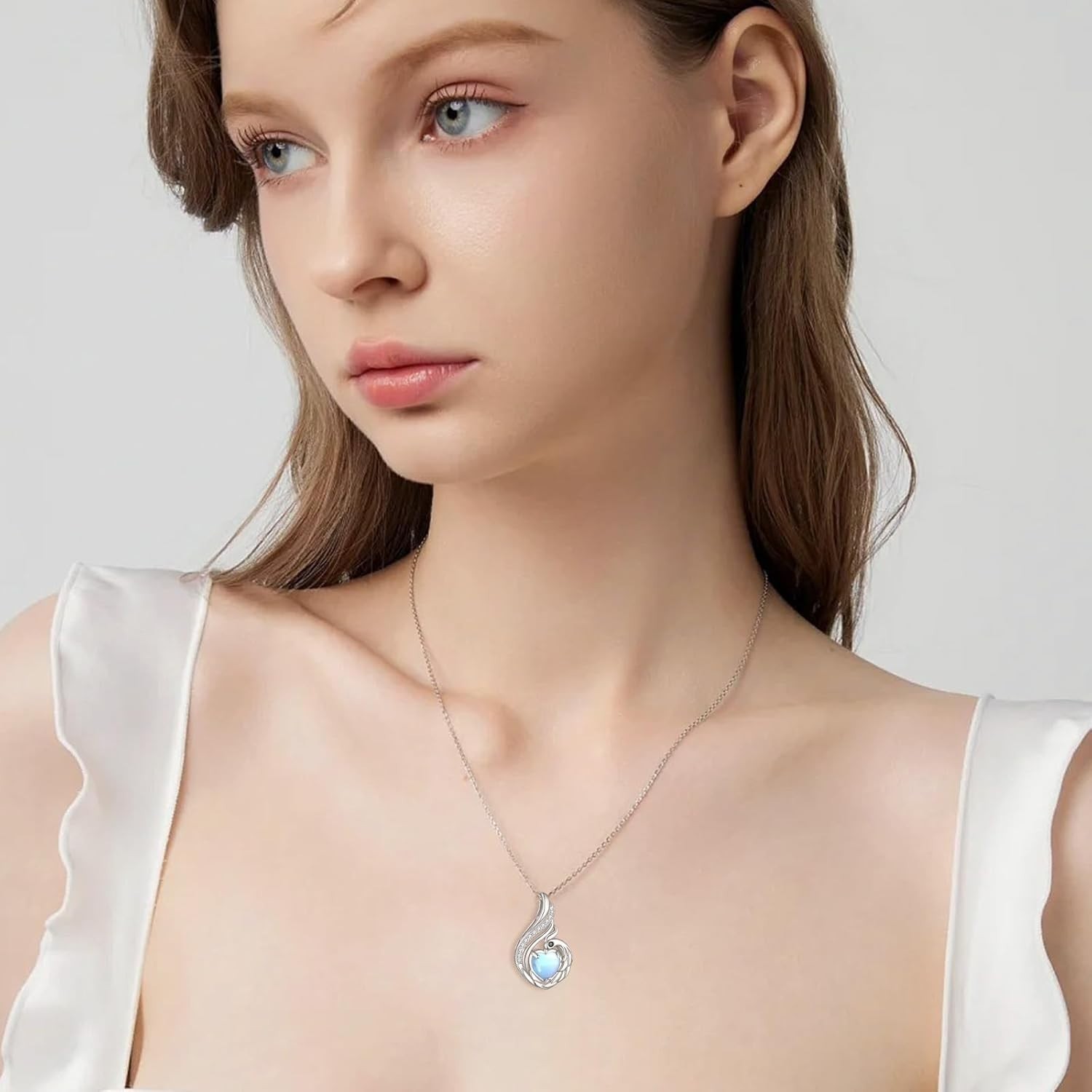 Cremation Jewelry 925 Sterling Silver Teardrop Urn Necklace for Ashes Heart S…