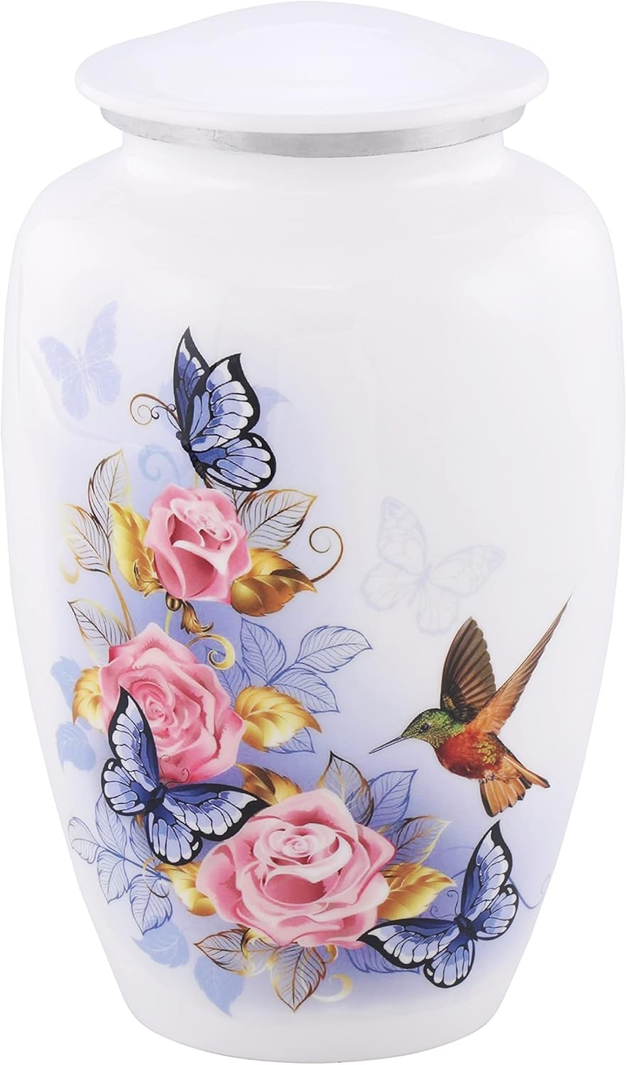 Butterfly with Humming Bird Adult Cremation Urns for Human Ashes – Decorative