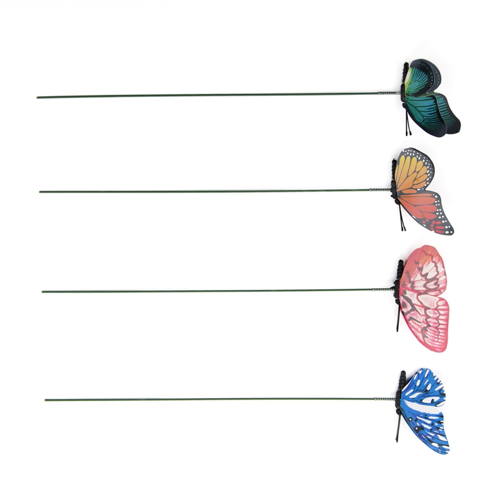 24pcs Butterfly Garden Posts – Colorful Metal Butterfly Decorations for Outdo…