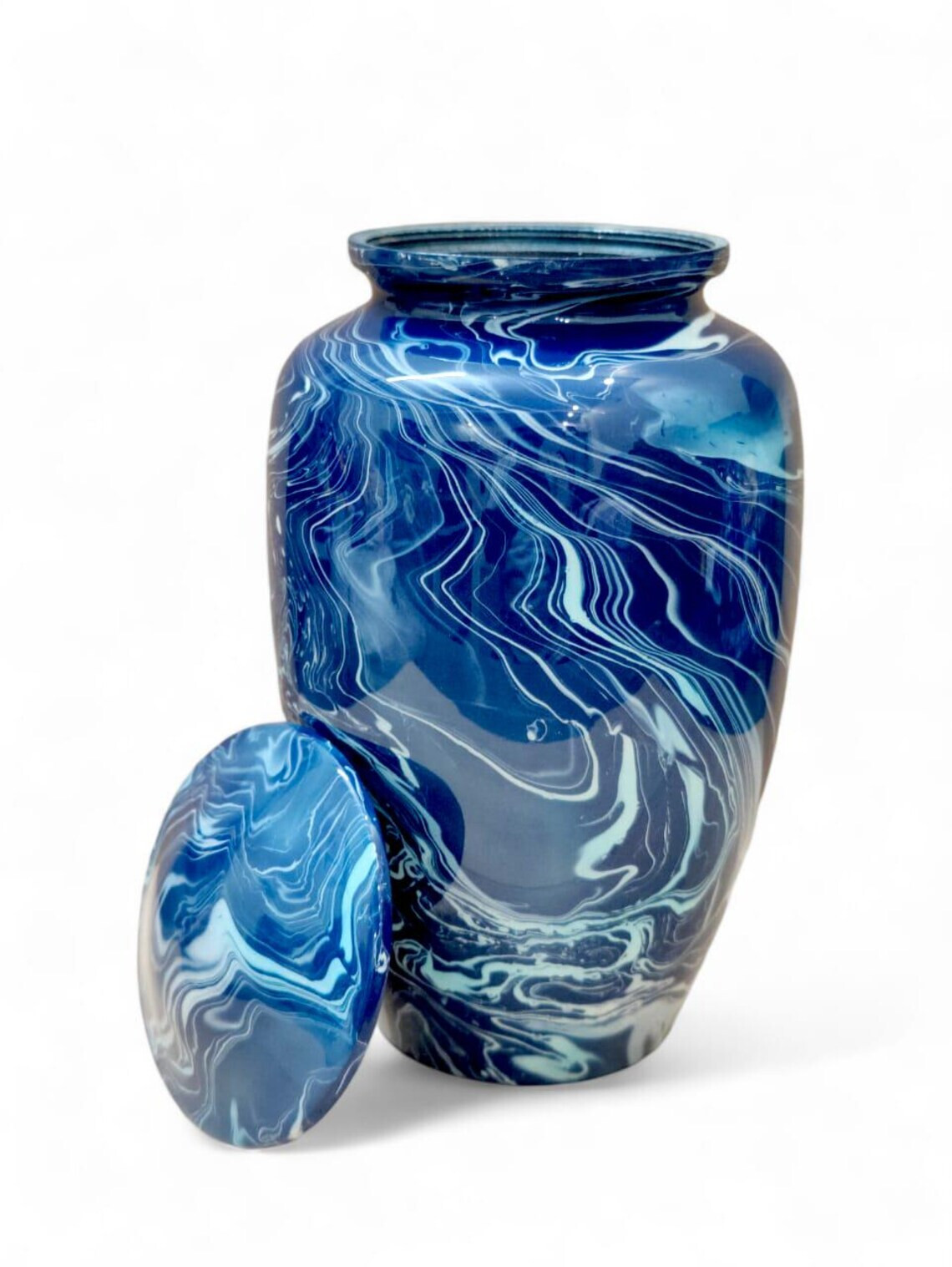 Blue Marble Cremation Design Urns for Ashes – Urns for Human Ashes Burial Urns