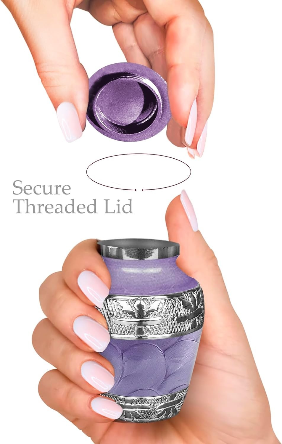 Stunning Keepsake Urn for Ashes – Durable Aluminum with Velvet Bag Protection