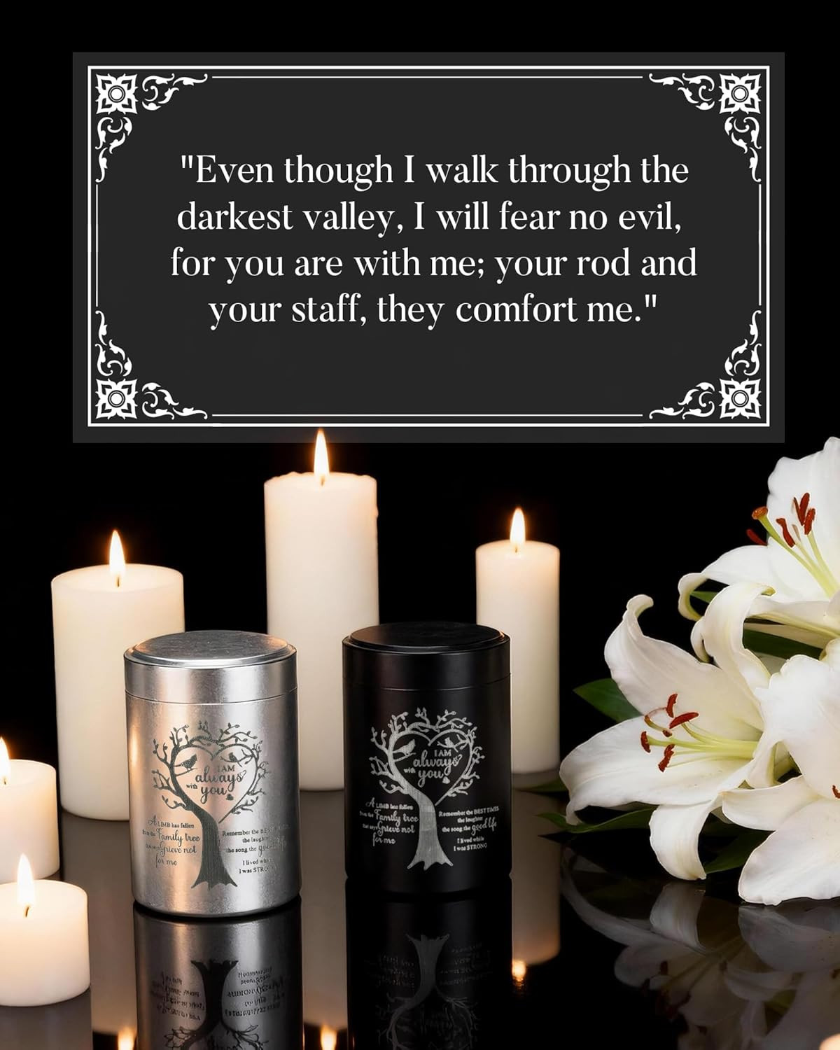 Mini Urns for Human Ashes Set of 8 – Aluminum Keepsake Urn with Velvet Bag
