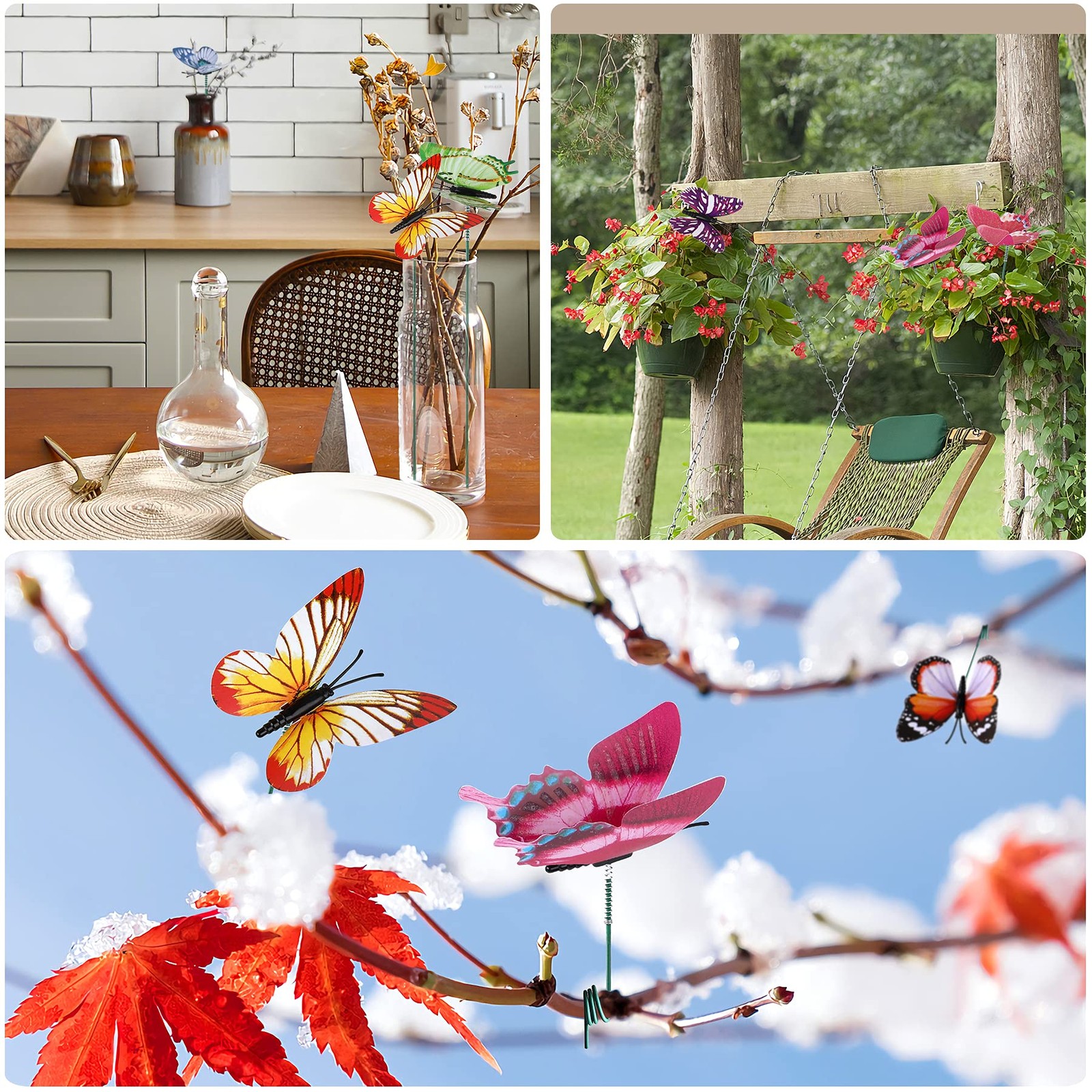 Luminous Butterfly Garden Decor Stakes 75 PCS Waterproof Outdoor Ornaments