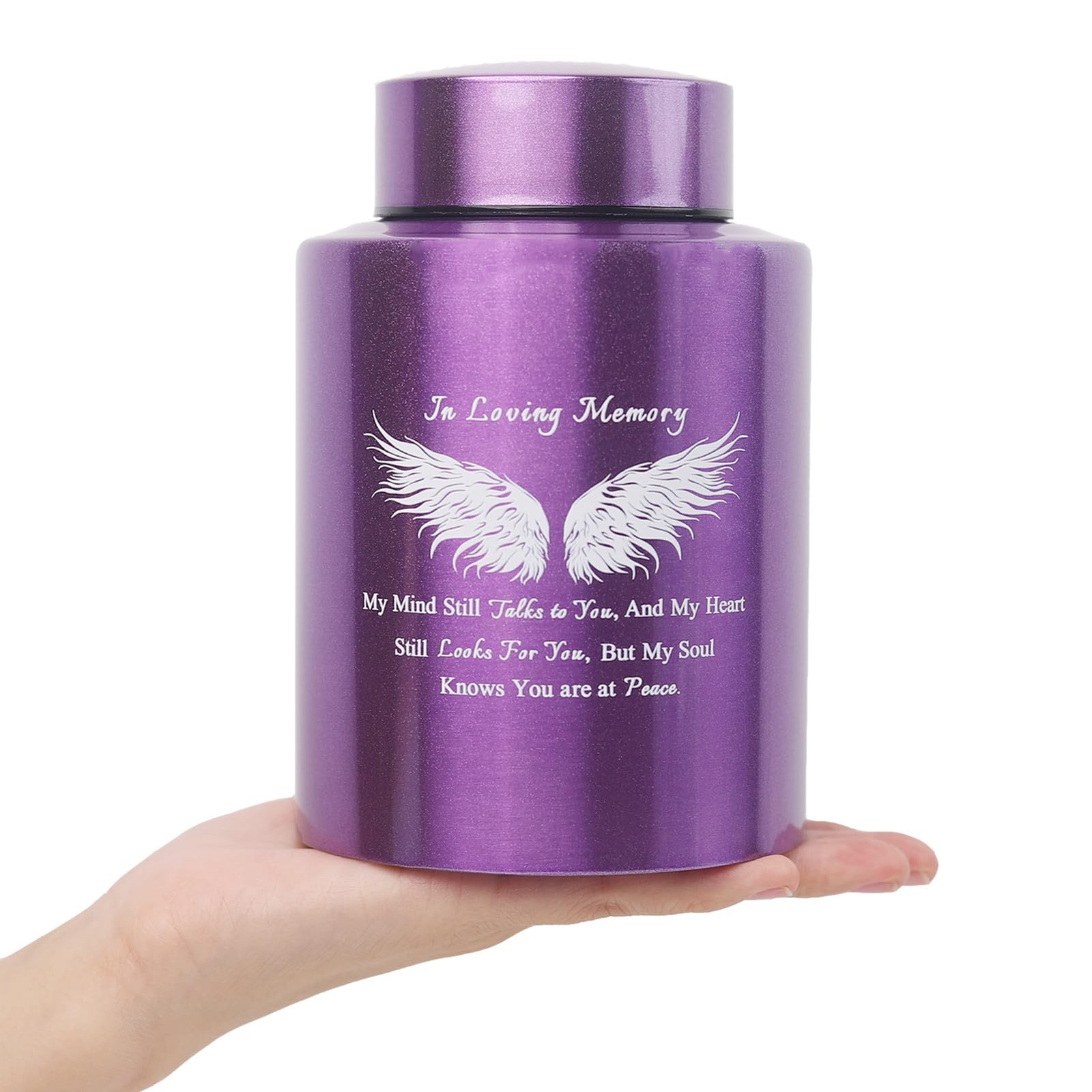 Keepsake Urn for Human Ashes – 6 Inch Stainless Steel, Holds 60cc, Secure Screw