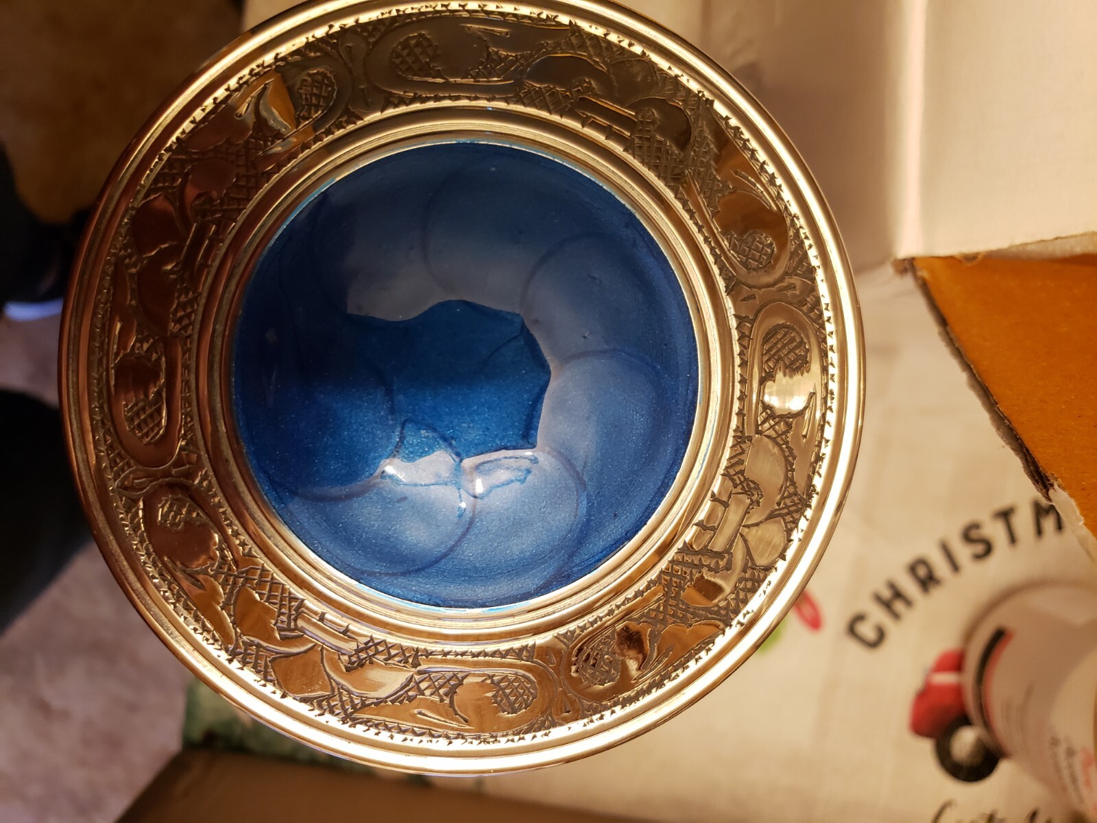 Restaall Cremation Urn For Human Ashes Adult Large Angel Wings, Blue Top/Inside