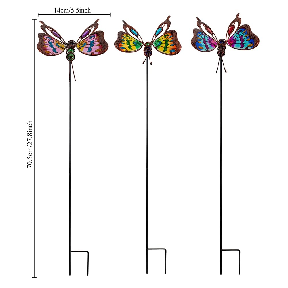 3 Pack Butterfly Decorative Garden Stakes,Butterflies Porch Decorations Outdo…